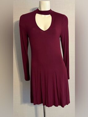 Women’s Small Long Sleeve Express V-Neck Swing Dress